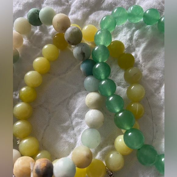 NWOT Set of 3 Natural Stone Bracelets - Picture 3 of 4